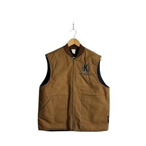 Union Line Large Work Zip Up Brown Insulated Vest USA Made